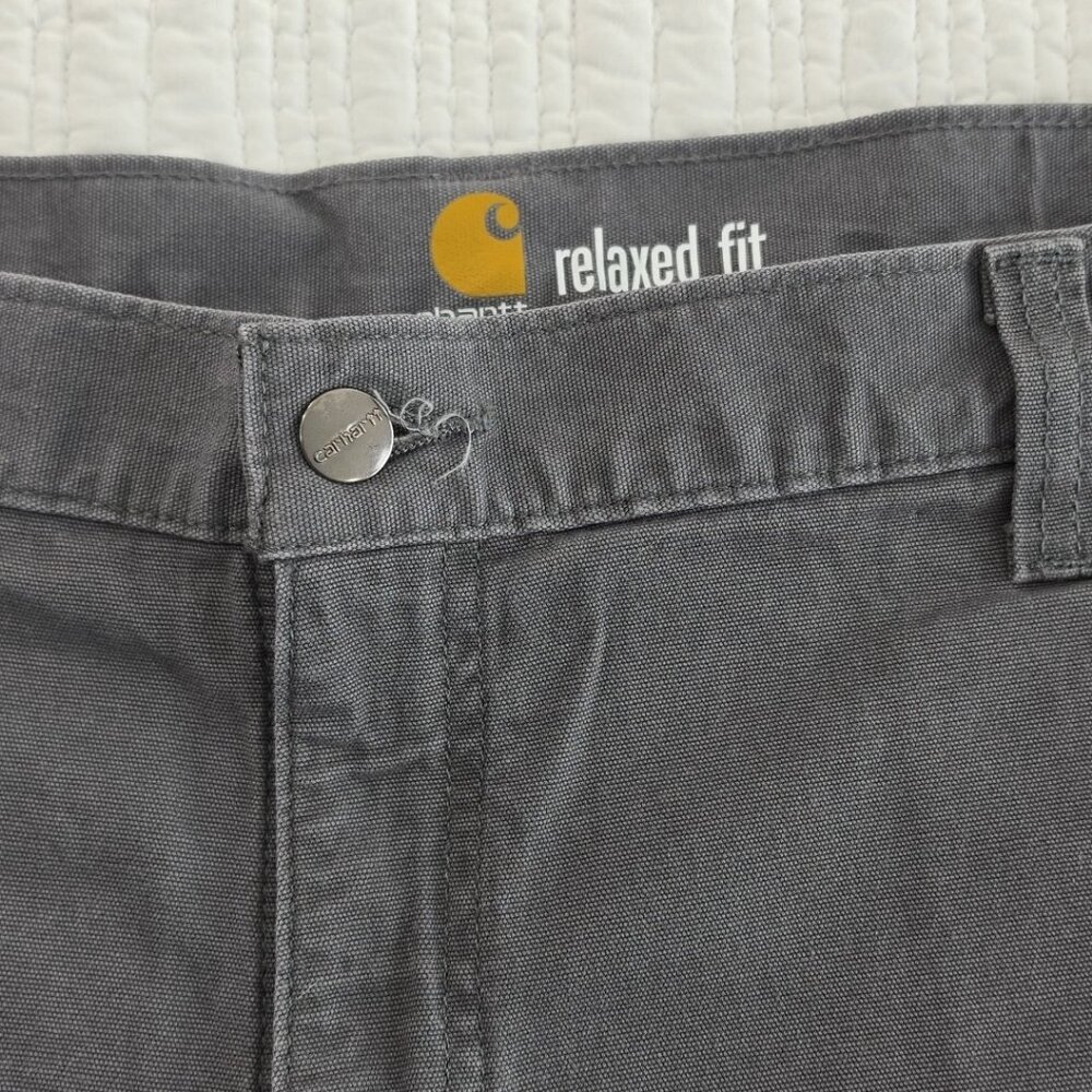 Carhartt Relaxed Fit Shorts Mens 40 Grau Stretch Classic 10" Inseam 102514-039 - Picture 5 of 16